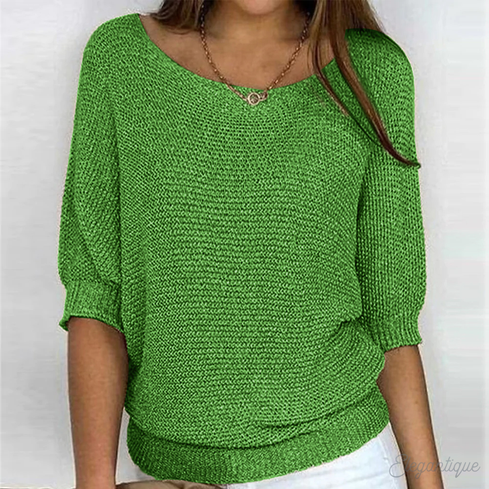 Liana - stijlvolle top met grote hals