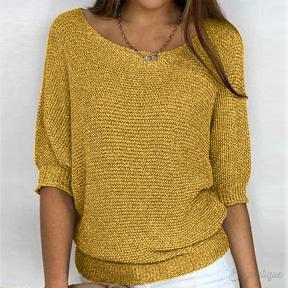 Liana - stijlvolle top met grote hals