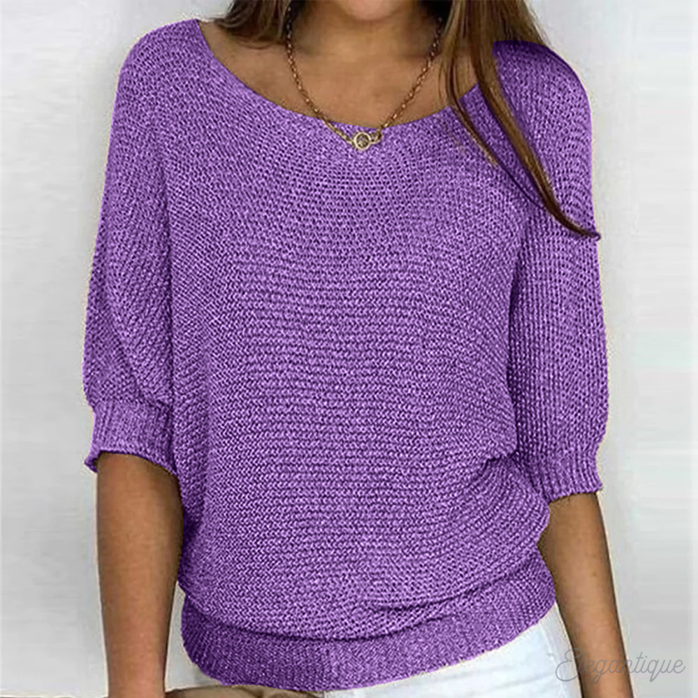 Liana - stijlvolle top met grote hals