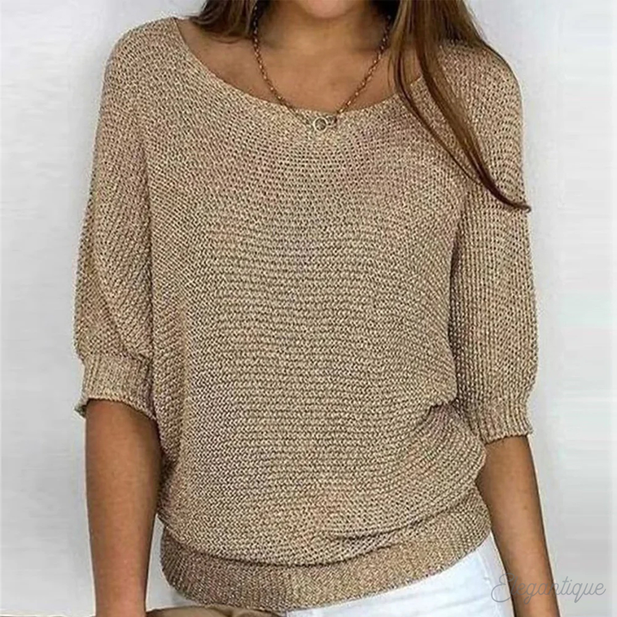 Liana - stijlvolle top met grote hals
