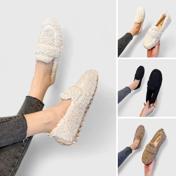Evy - Luxe Comfortabele Lamswollen Mocassins