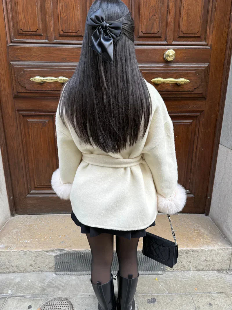 Faya Jas Dames | Dames Winterjas met Faux Fur en Elegante Tailleceintuur