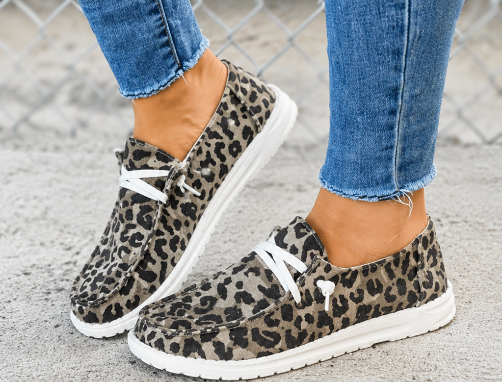 Idony - Luipaard Print Ademende Trainers