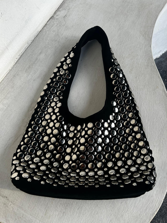 Bubble Bag | Dames schoudertas met studs en trendy speelse ronde vorm
