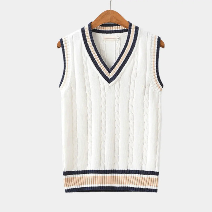 Dames Mouwloos V-hals Sweater Vest - Gebreide Spencer, Effen, Casual Laagjes Herfst/Winter

Heren Mouwloos V-hals Sweater Vest - Gebreide Spencer, Effen, Casual Laagjes Herfst/Winter