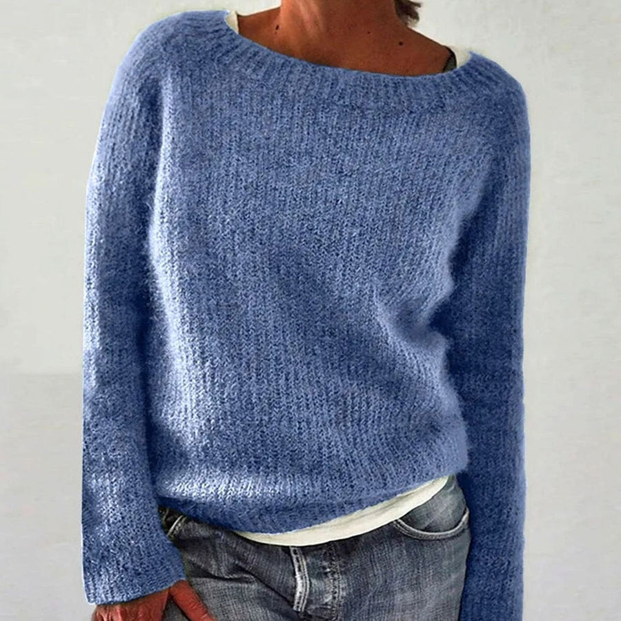 Dames Gebreide Pullover Oversized – Casual Trui met Ronde Hals