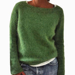 Dames Gebreide Pullover Oversized – Casual Trui met Ronde Hals