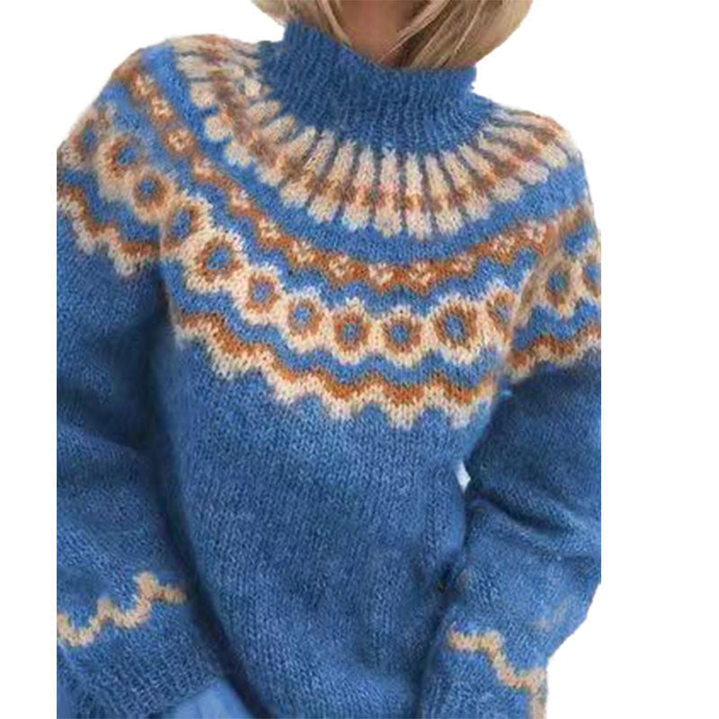 Dames IJslandse Trui – Zacht Mohair, Effen Beige met Patroon voor Casual en Winterse Stijl