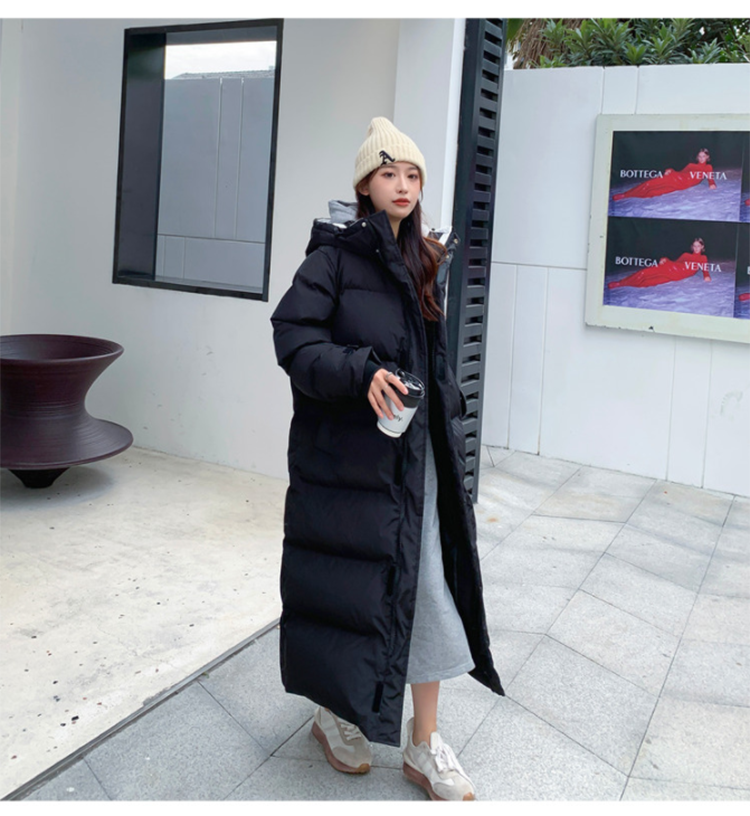 Dames Lange Winterdichte Puffer Parka Winterjas