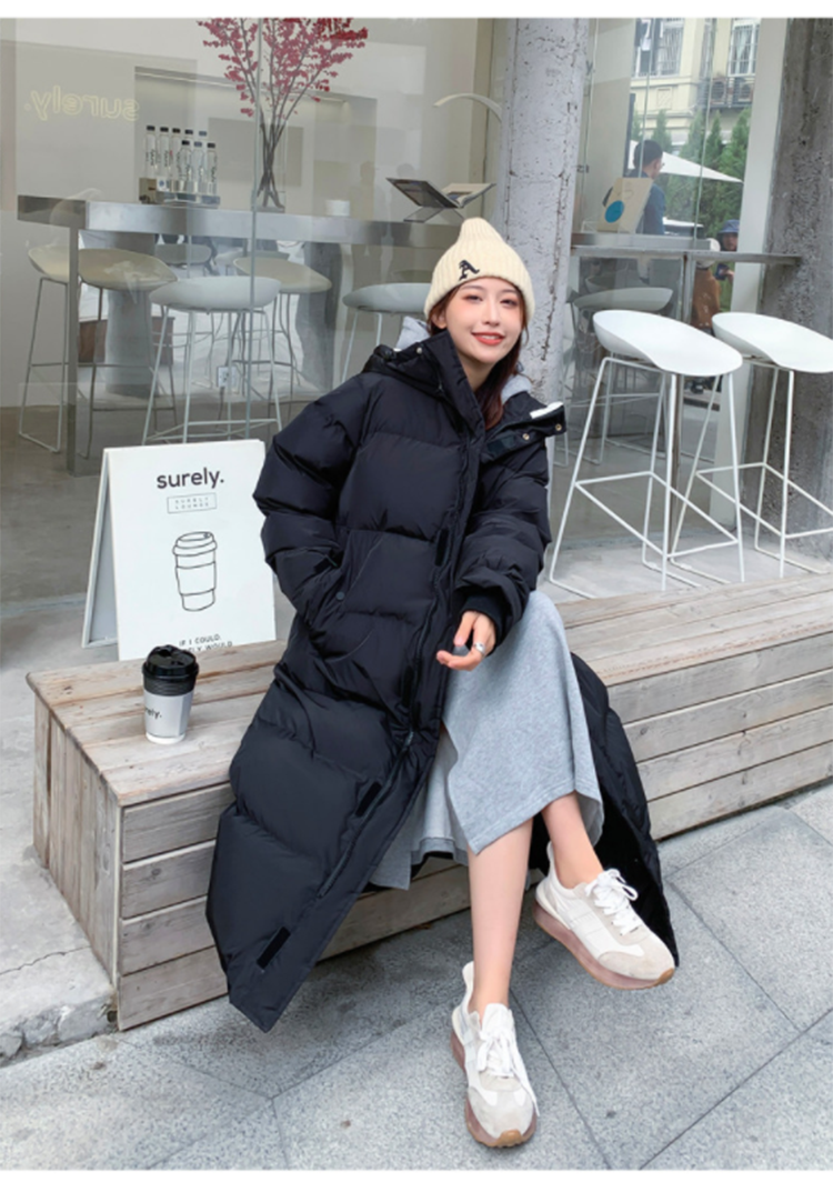 Dames Lange Winterdichte Puffer Parka Winterjas