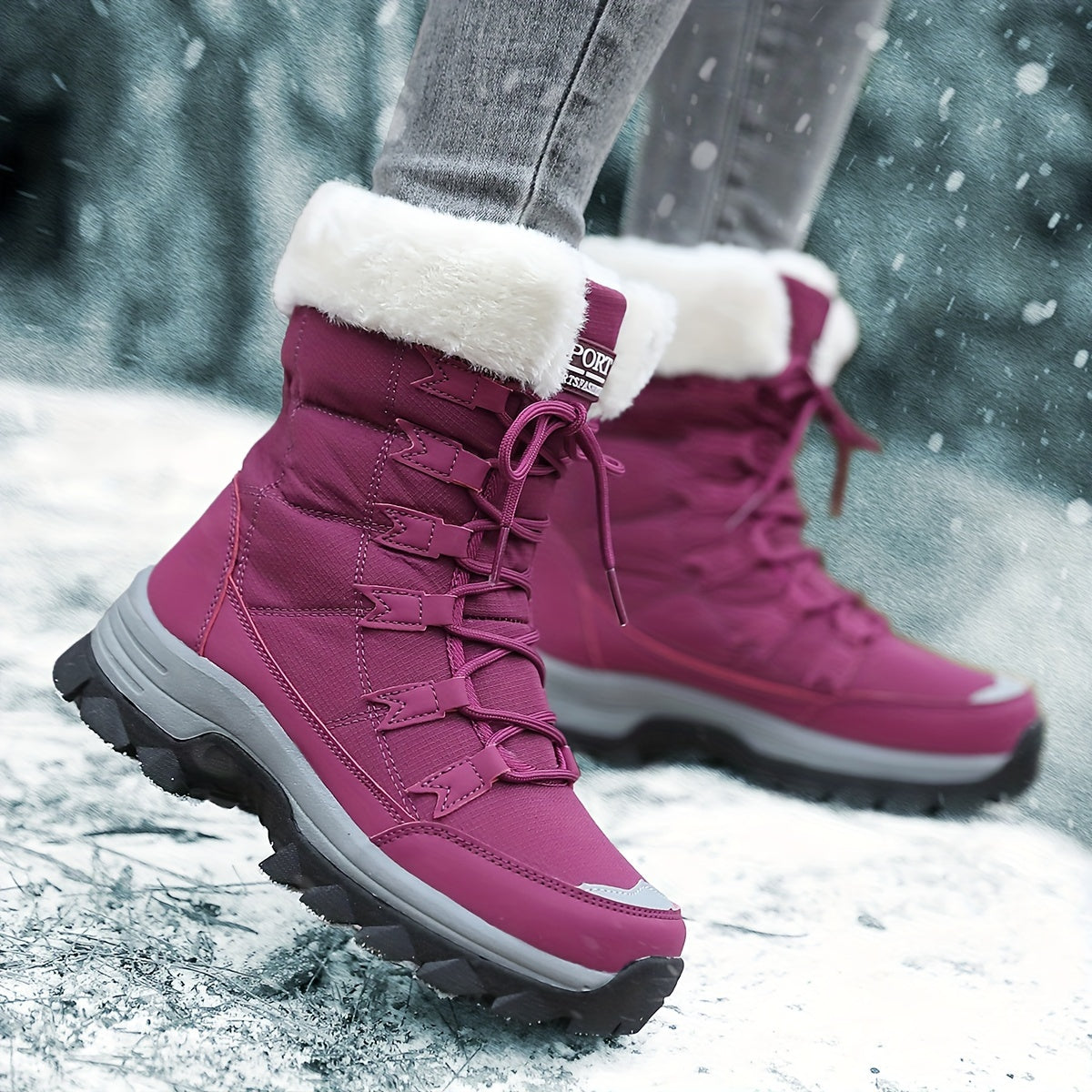 Dames Waterdichte Winterlaarzen – Warm, Casual voor Koude Dagen