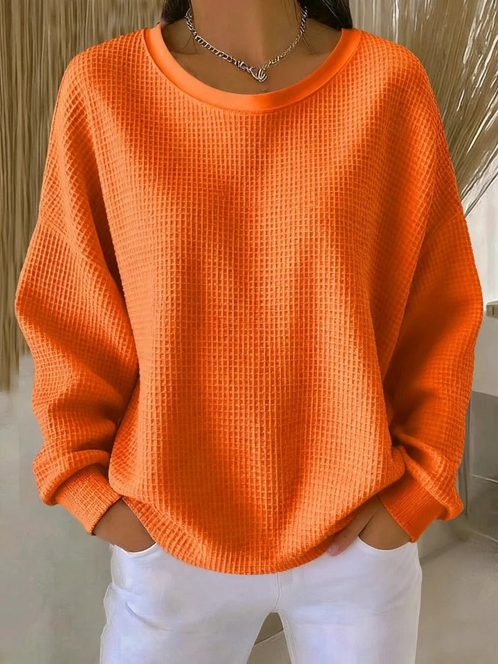 Adriënne | Oversized wafelgebreide trui voor vrouwen