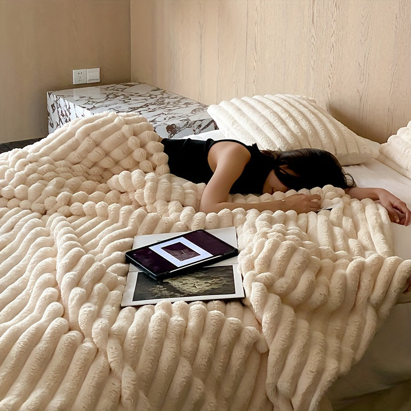 Luxe Pluche Deken | Dubbel-laagse fleece deken voor ultiem comfort in elk seizoen