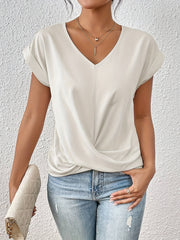 Dames Slim Fit T-shirt – Casual met V-hals voor Dagelijks Gebruik