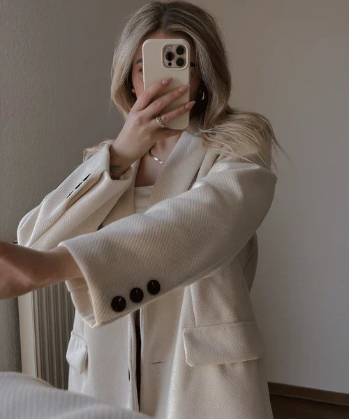 Oversized Blazer | Dames blazer met gestructureerde stof en tijdloze pasvorm