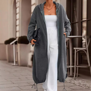 Hoodie vest dames | Comfortabele outerwear met lange mouwen en tijdloos design