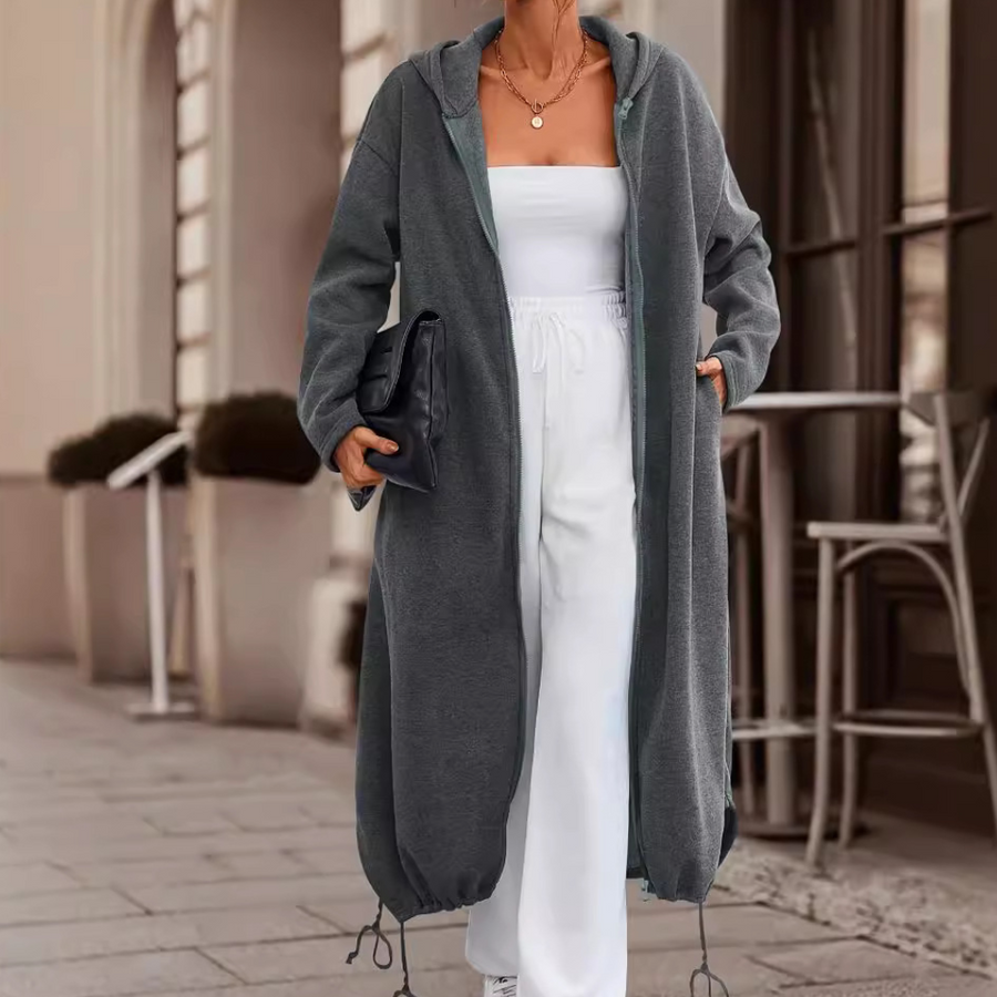 Hoodie vest dames | Comfortabele outerwear met lange mouwen en tijdloos design