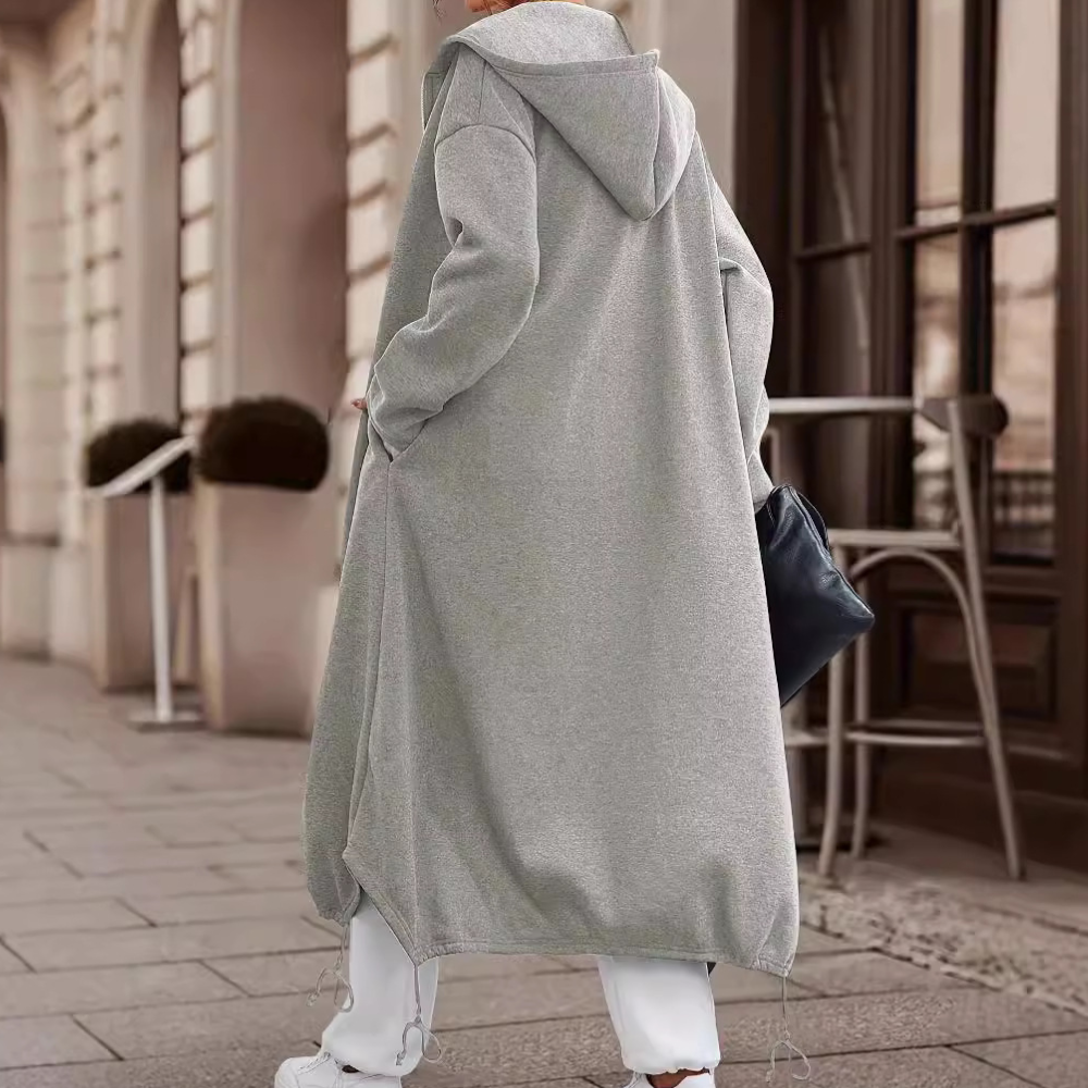 Hoodie vest dames | Comfortabele outerwear met lange mouwen en tijdloos design