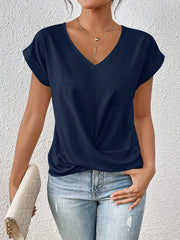 Dames Slim Fit T-shirt – Casual met V-hals voor Dagelijks Gebruik