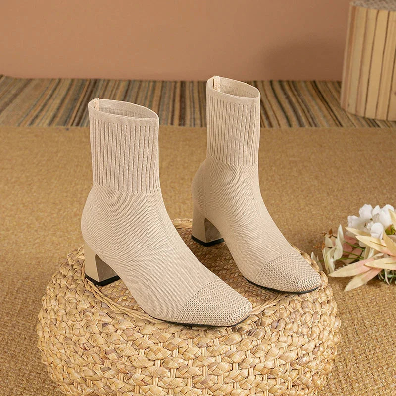 Elegante Laarzen Dames | Comfortabele Hoge Hak met Verfijnde Afwerking