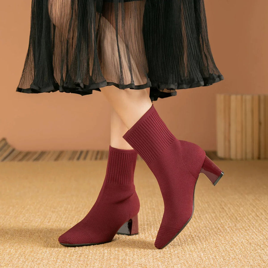 Elegante Laarzen Dames | Comfortabele Hoge Hak met Verfijnde Afwerking