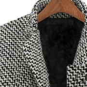 Dames Tijdloze Wolmix Jas – Lange Fit, Zwart, Perfect voor Herfst en Winter