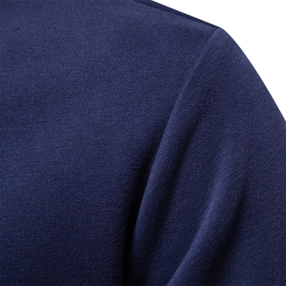 Heren Polosweater met Lange Mouwen en Knopensluiting