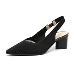 Slingback Hakken | Dames pumps met puntige neus en lage blokhak – elegant &amp; comfortabel
