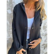 Vest met capuchon | Dames tussen jas/vest met strakke lijnen en tijdloos design