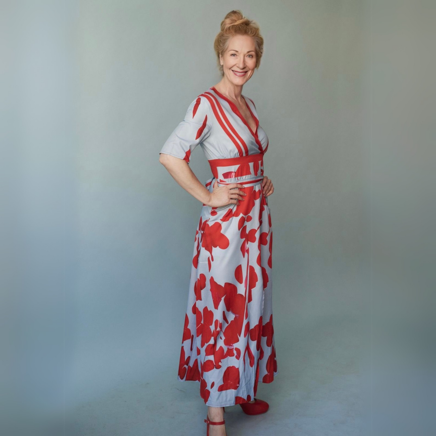 Dames A-lijn Maxi Jurk – Met V-hals, Geschikt voor Lente en Zomer, Ideaal voor Casual en Dagelijks Gebruik