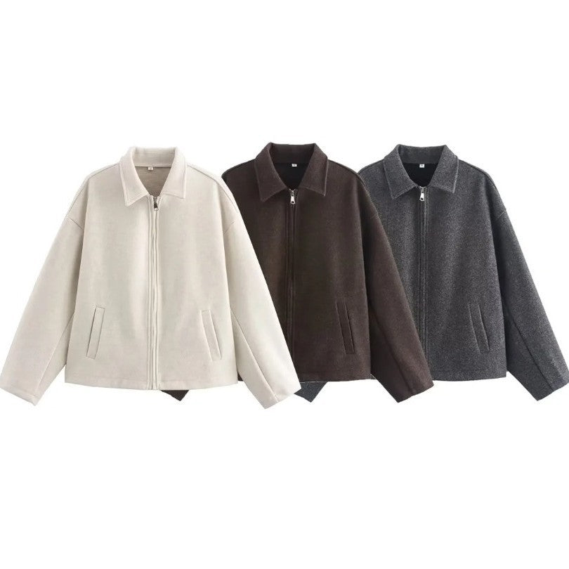 Retro jas dames | Double-breasted jas met losse pasvorm en tijdloos design