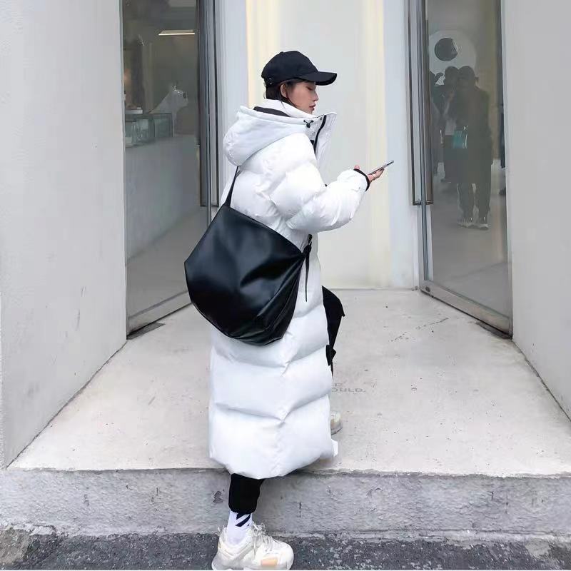 Dames Lange Winterdichte Puffer Parka Winterjas