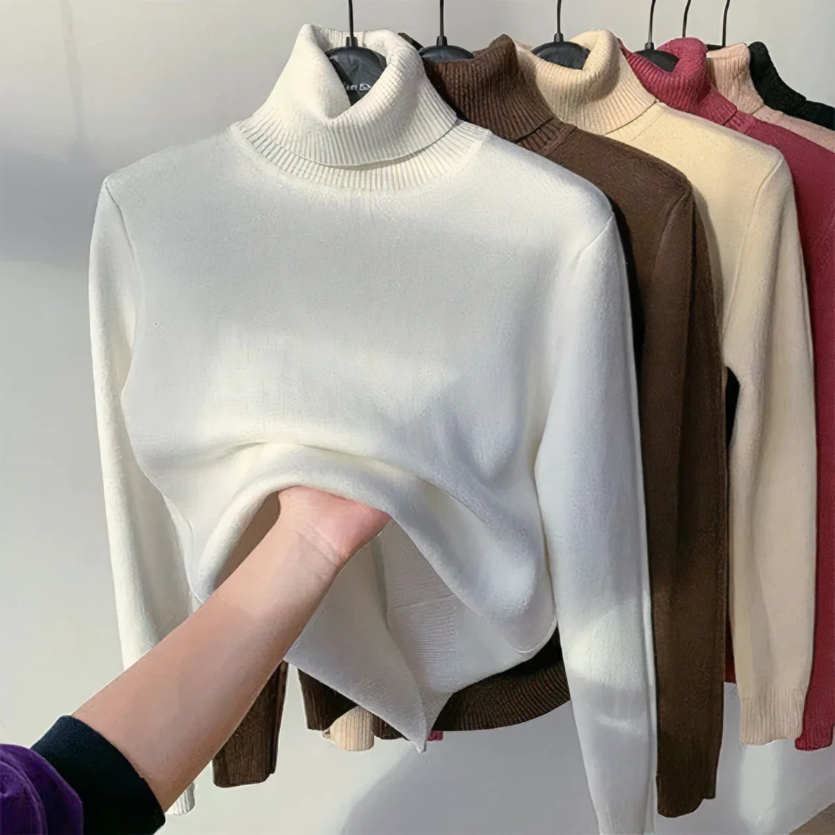 Luxe Wintertrui | Dames trui met fluwelen voering en zachte katoenmix