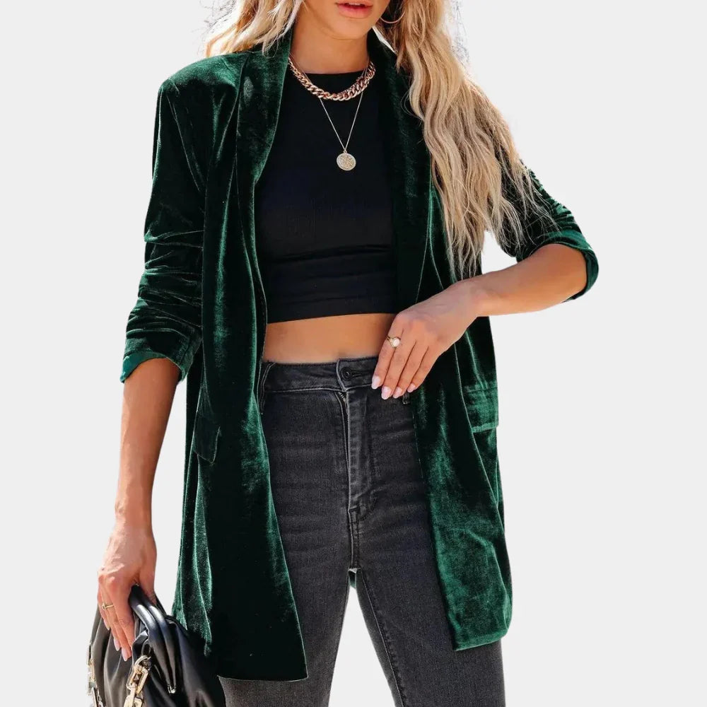 Fluwelen blazer voor dames