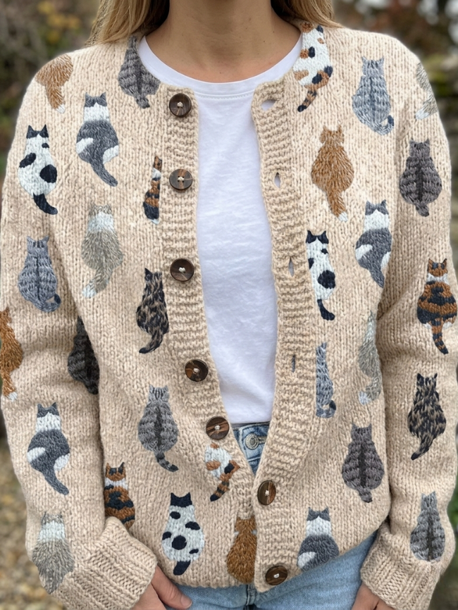Mariska | De Kattenprint Cardigan