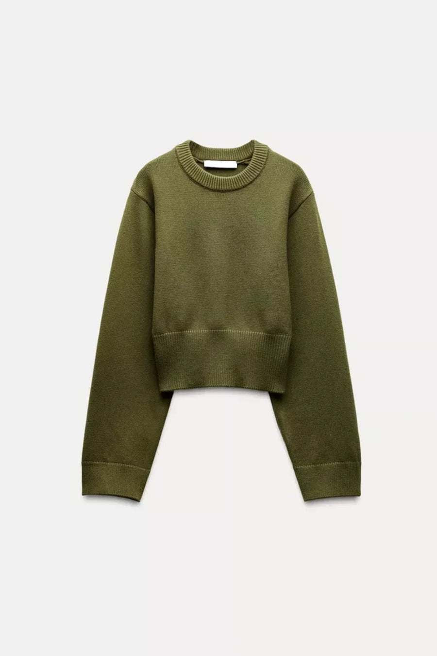 Groene Sweater | Dames gebreide trui met losvallende pasvorm en warme stof