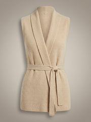 Dames Getailleerd Gilet – Mouwloos met Strikceintuur, Geschikt voor Lente en Zomer