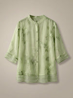 Dames Getailleerde Blouse – Luchtig met Driekwart Mouwen, Geschikt voor Lente en Zomer