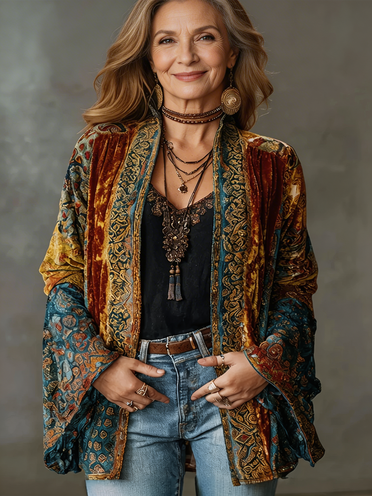 Petra - Flanel Boho-jas voor vrouwen