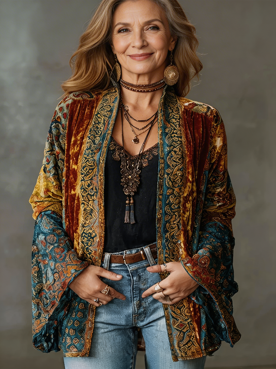 Petra - Flanel Boho-jas voor vrouwen