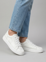 Heren Casual Sneakers – Laag, Vetersluiting, Ronde Neus, Geschikt voor Dagelijks Gebruik