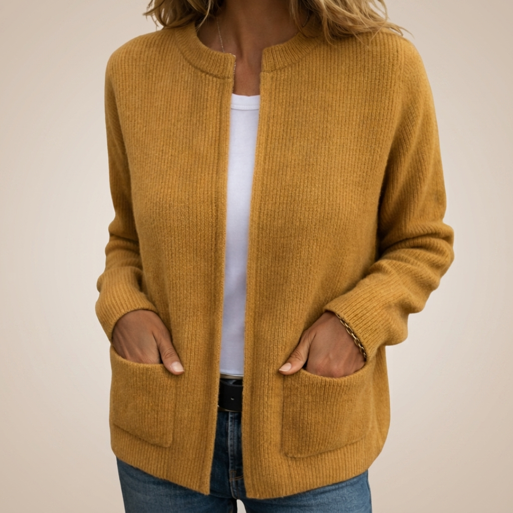 Manja - Open vest met ribbelstructuur voor vrouwen