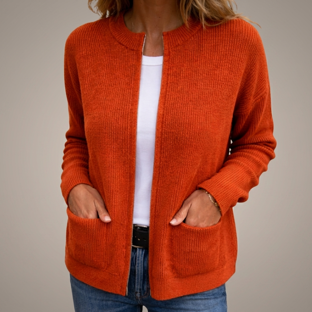 Manja - Open vest met ribbelstructuur voor vrouwen
