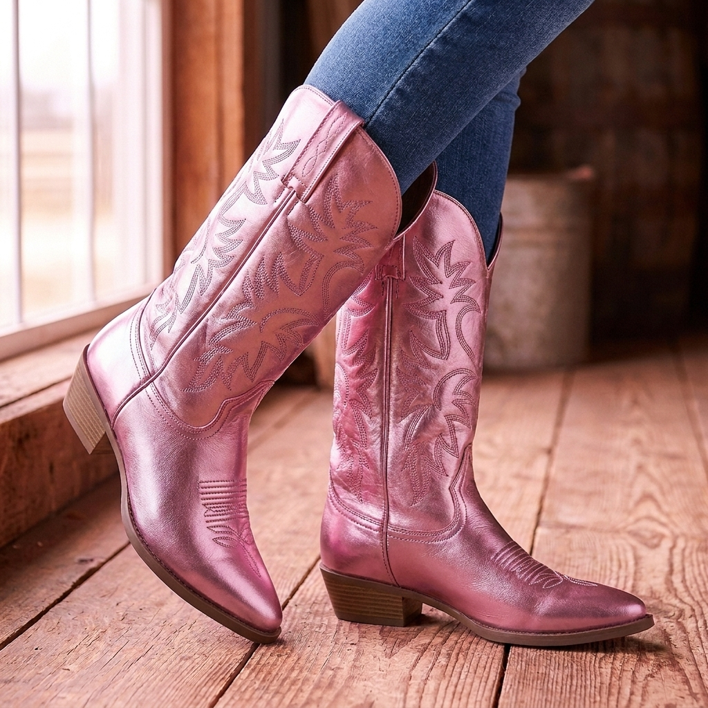 Bella cowboylaarzen | Trendy hoge herfstlaarzen voor dames