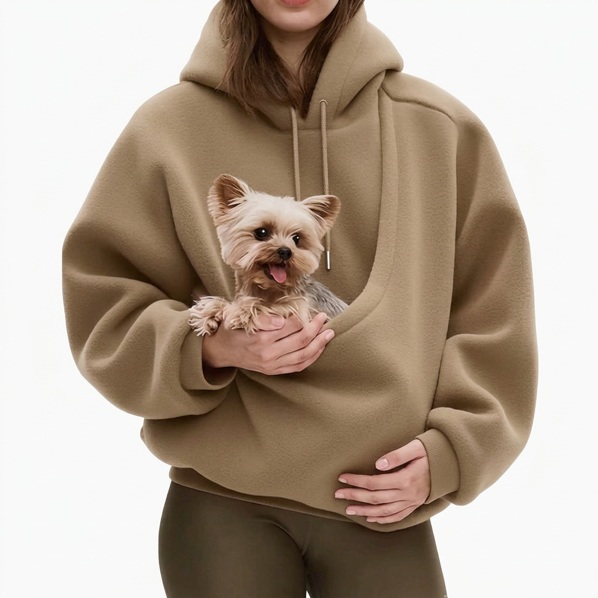 Demi - Kangoeroe-hoodie voor huisdieren met ingebouwde buidel voor katten en honden