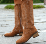 Nine cowboylaarzen | Dames laarzen met spitse neus en blokhak in westernstijl