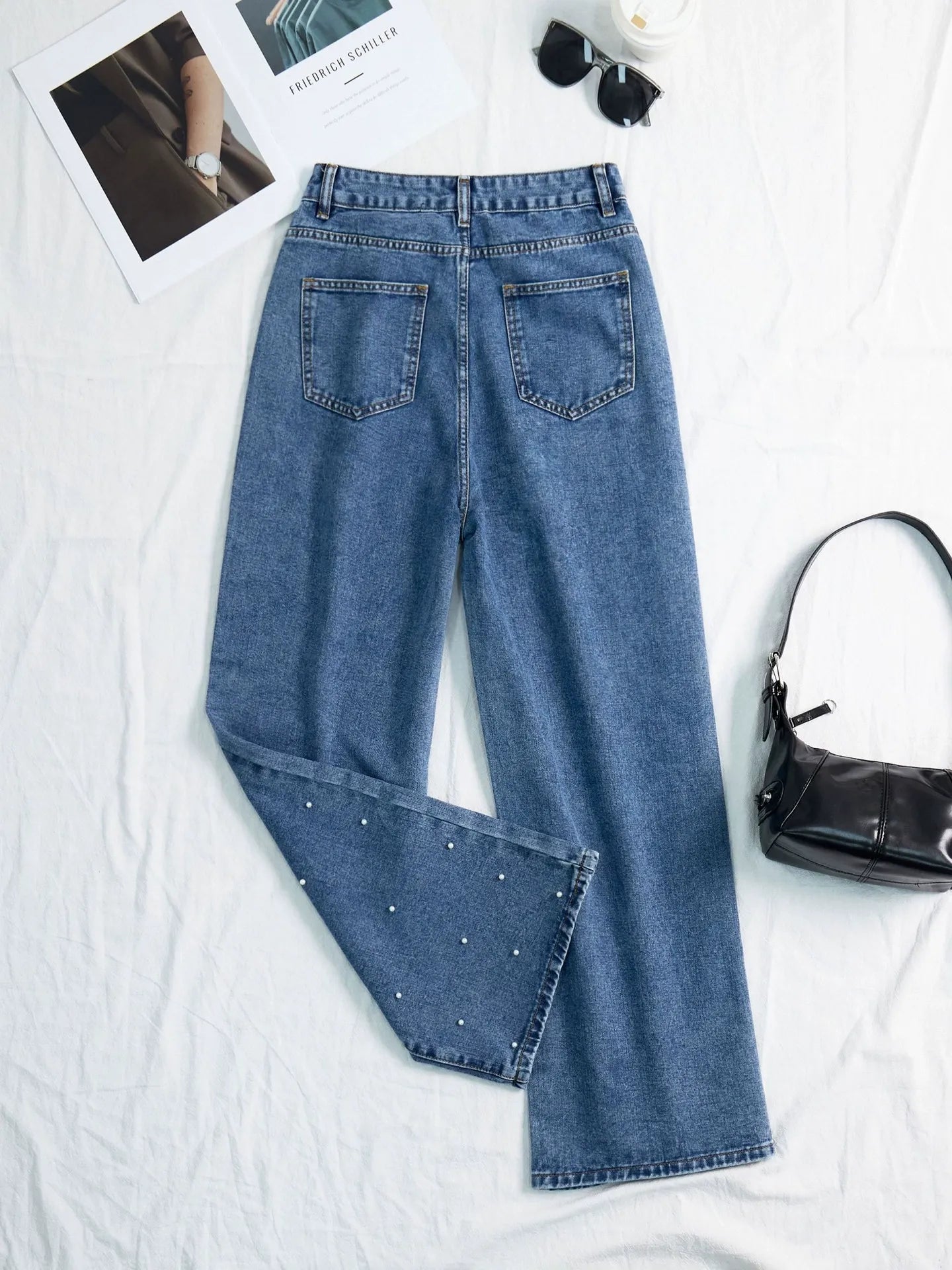 Hailey Denim Glitter Jeans | Dames spijkerbroek met sprankelende details en comfortabele pasvorm