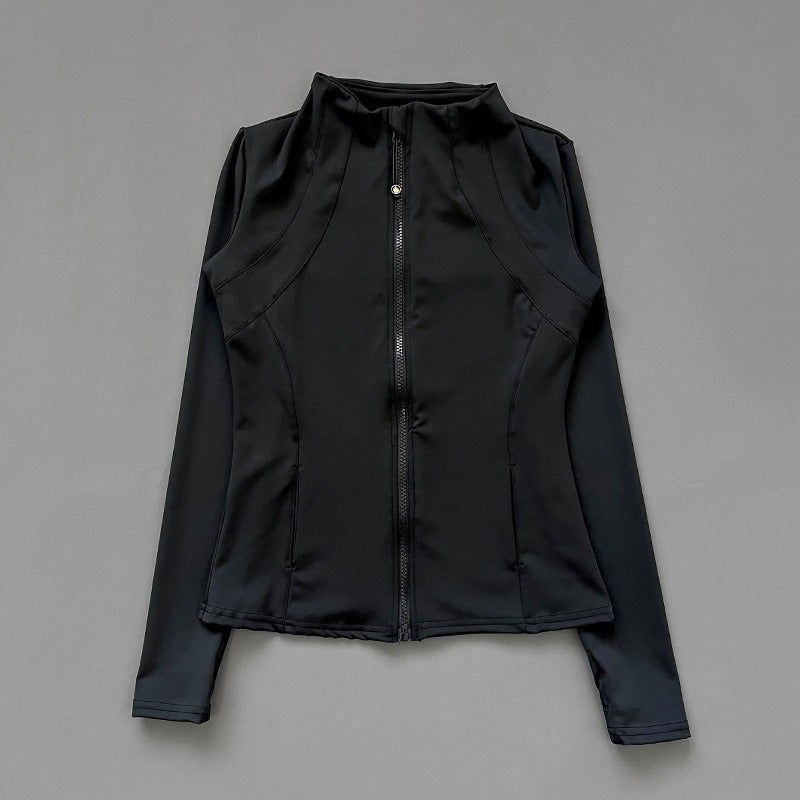 Romy Fitness Jacket Dames | Sportieve Jas met Sneldrogende Stof en Staande Kraag