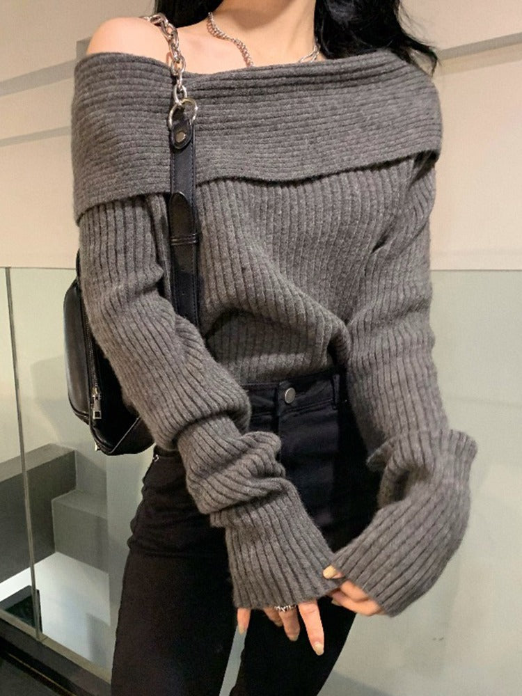 Marjorie | Dames off-shoulder trui met elegante losse pasvorm