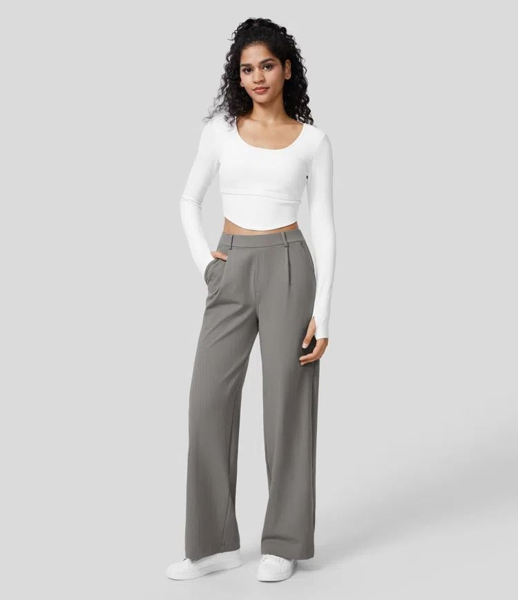 Hella Broek | Dames broek met hoge taille van zachte en elastische stof